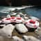 46" Inflatable Red & White Swimming Pool Inner Tube Float